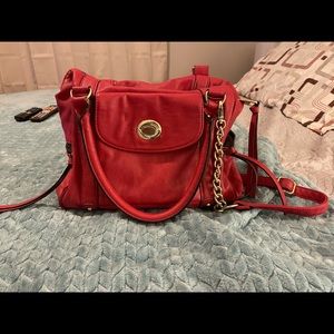 Red leather Steve Madden handbag